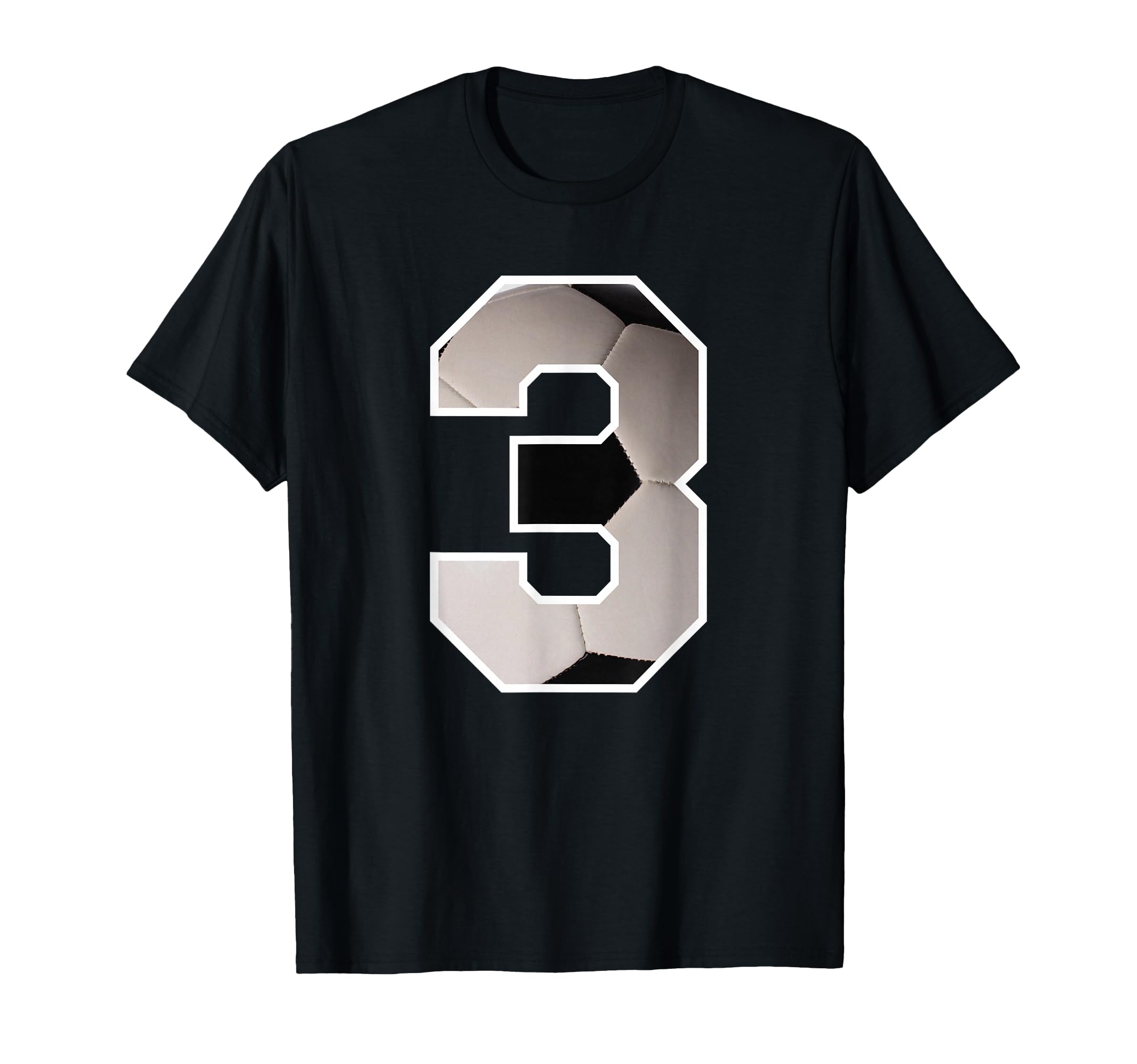 Jersey Number 3 Soccer Ball Player T-Shirt - Aesthetic Graphic Men Women - T-Shirt, Sweatshirt, Hoodie
