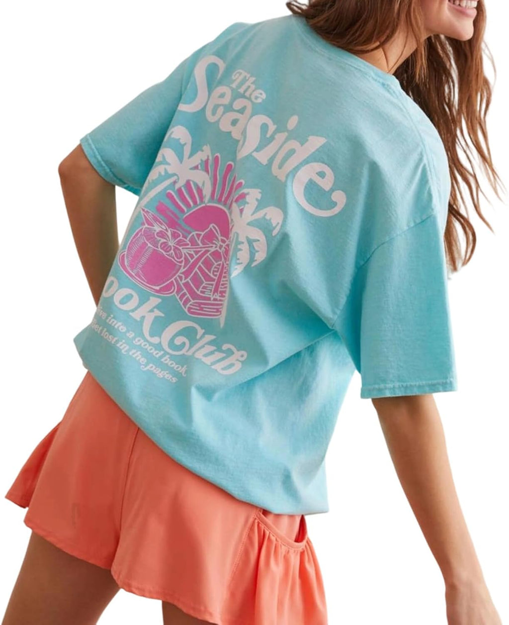 Womens Oversized Baggy Loose Fit Graphic Print Short - Adult & Kids T-Shirts, Sweatshirts & Hoodies apparel design preview 1