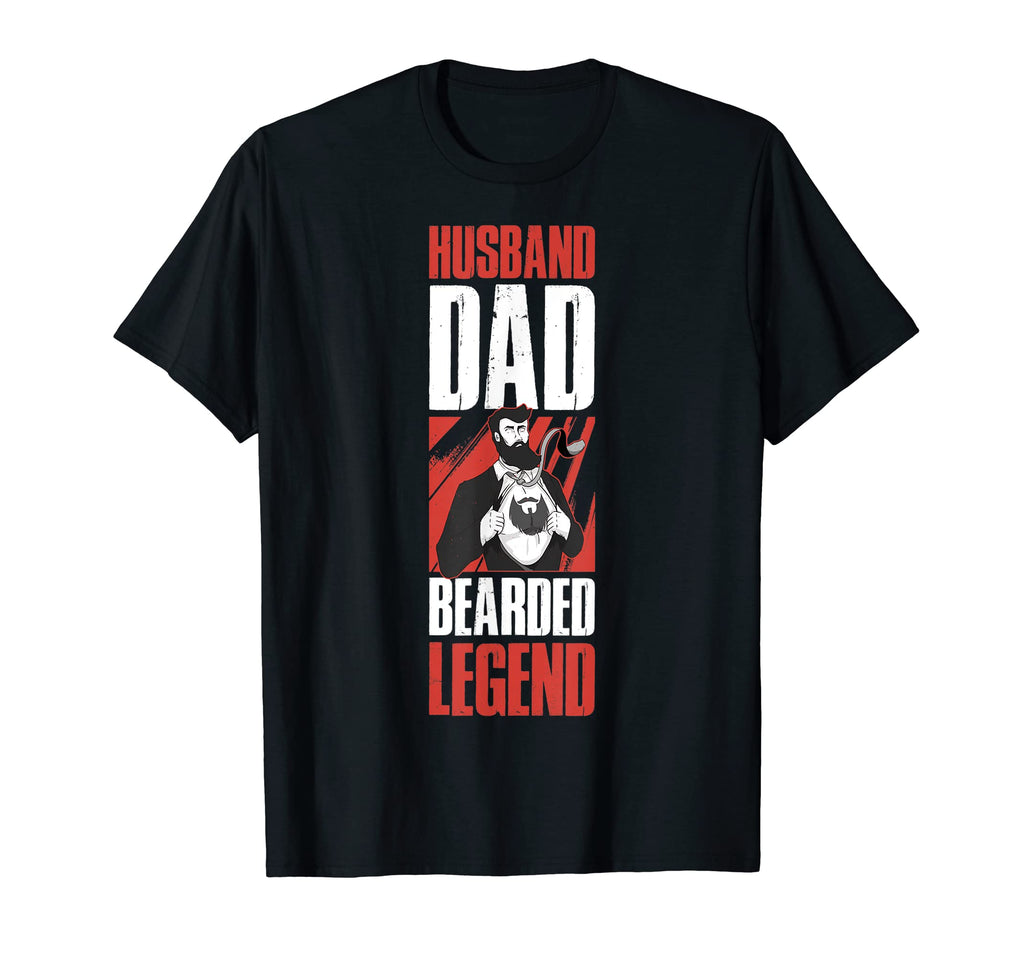 Husband Dad Bearded Legend T-Shirt - Fun Novelty Design Men Women - T-Shirt, Sweatshirt, Hoodie