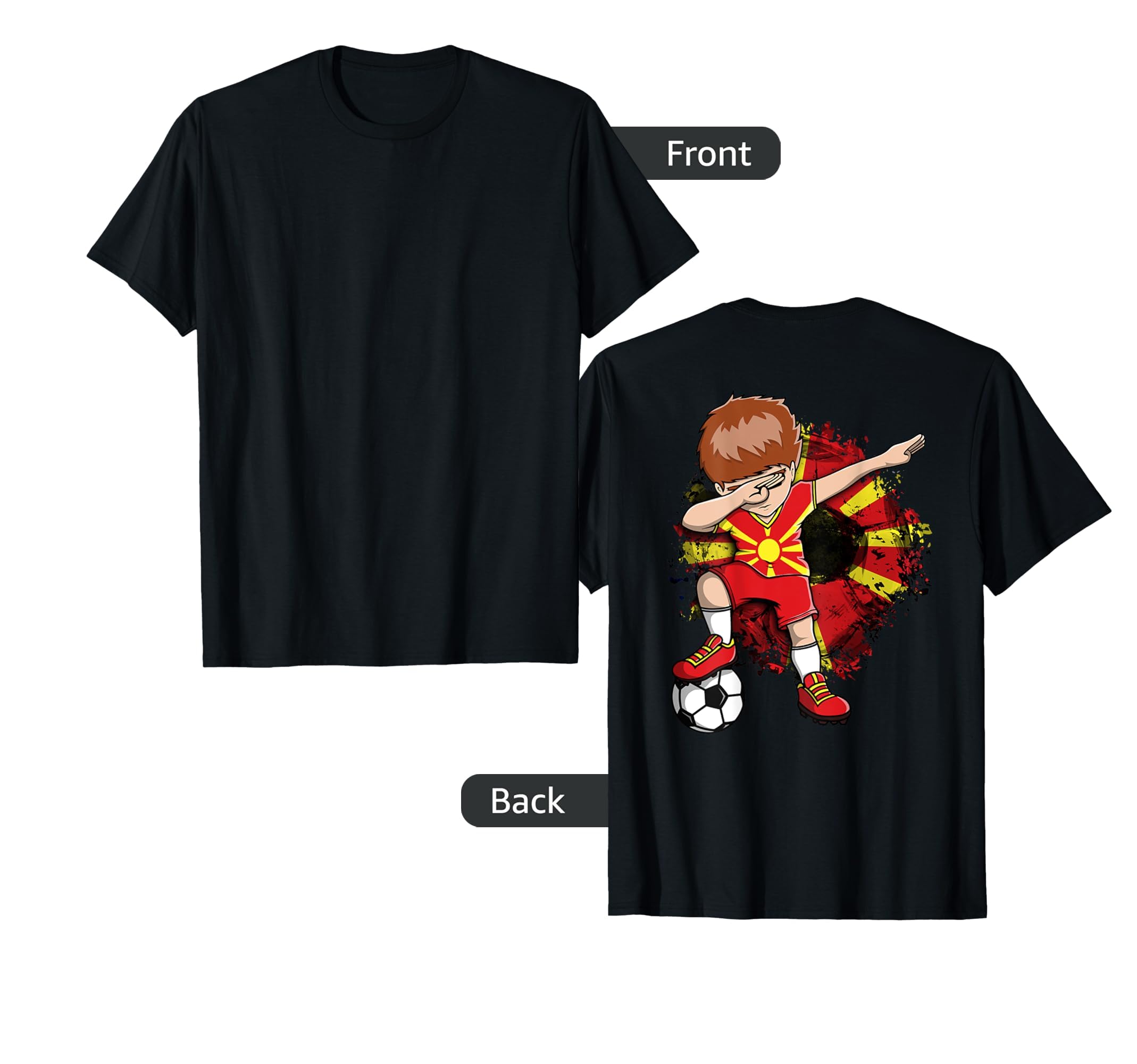 Dabbing Soccer Macedonia Jersey T-Shirt - Aesthetic Graphic Unisex - T-Shirt, Sweatshirt, Hoodie