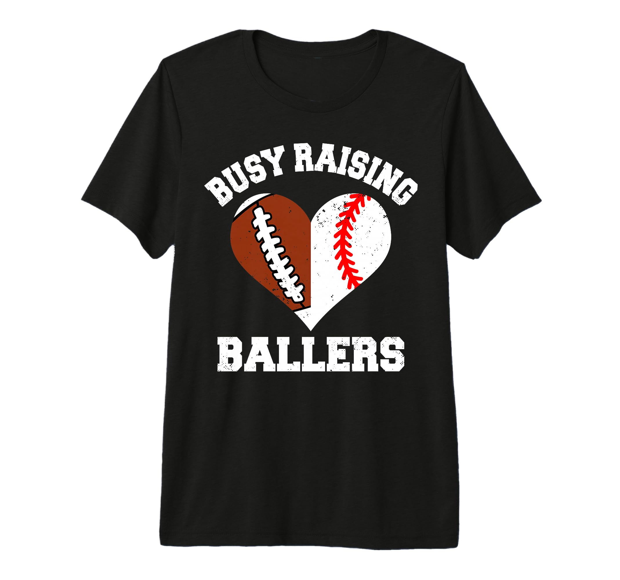 Busy Raising Ballers Football Baseball T-Shirt - Unique Graphic for Adults - T-Shirt, Sweatshirt, Hoodie