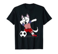 Dabbing Husky America Soccer Fans Jersey T-Shirt - Unique Graphic Unisex - T-Shirt, Sweatshirt, Hoodie