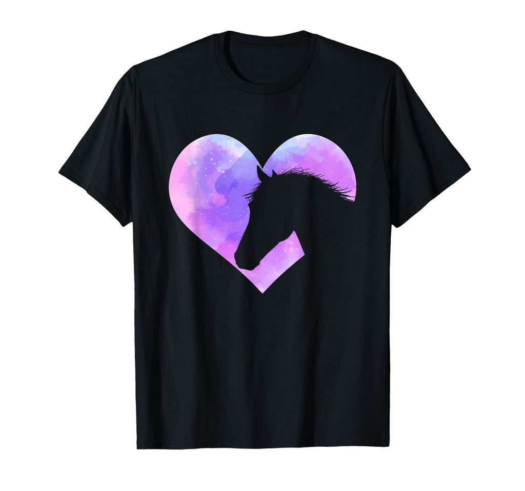 Horse Head Heart Shaped Horseman T-Shirt - Fun Novelty Design for Adults - T-Shirt, Sweatshirt, Hoodie