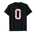 White And Red Sports Number 0 Jersey T-Shirt - Casual Everyday Wear Unisex - T-Shirt, Sweatshirt, Hoodie