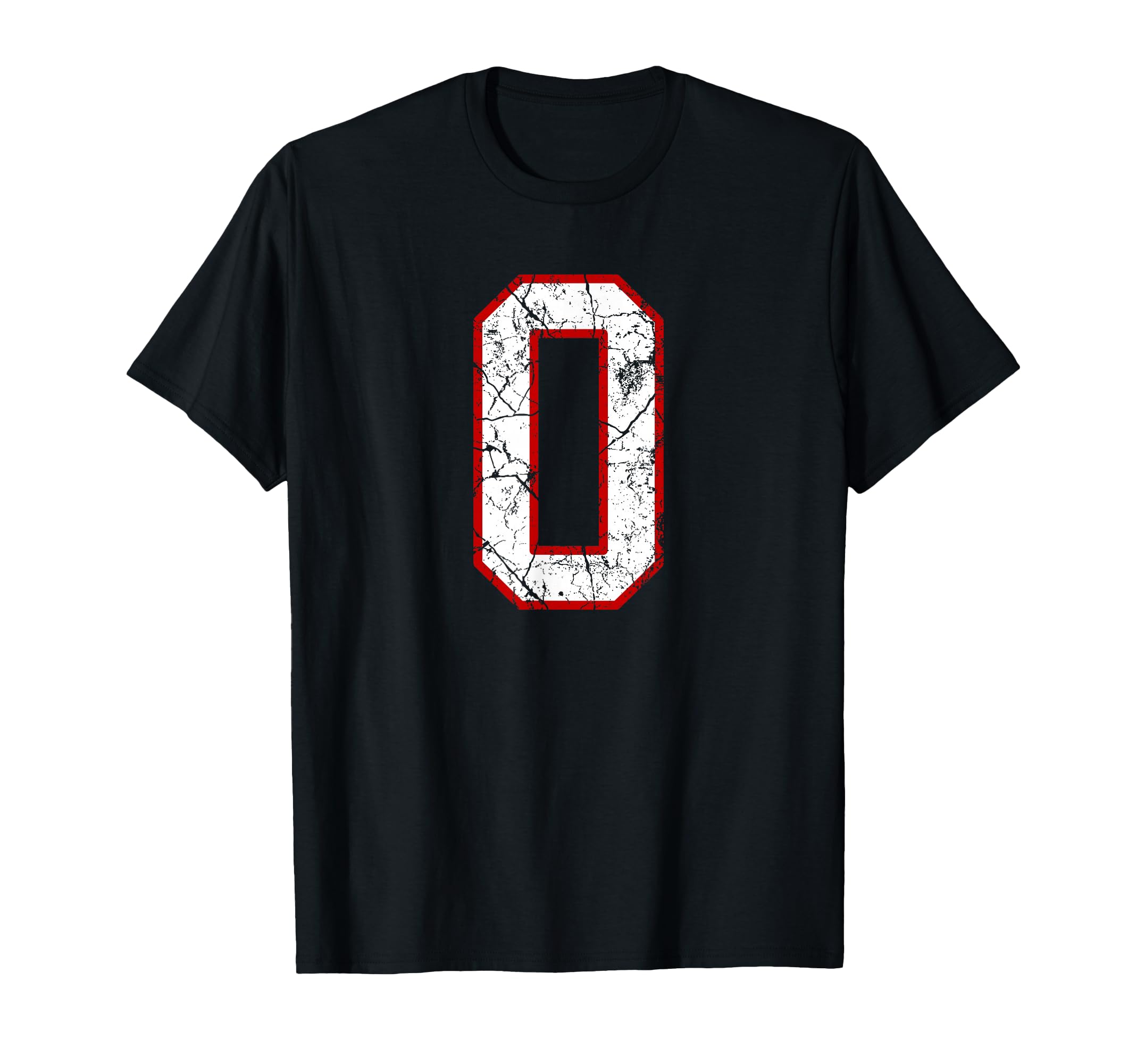 White And Red Sports Number 0 Jersey T-Shirt - Casual Everyday Wear Unisex - T-Shirt, Sweatshirt, Hoodie