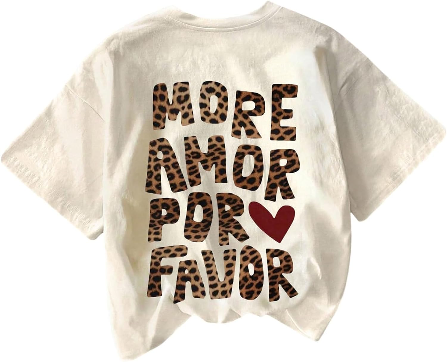 Women's Leopard Letter Graphic Cute Heart Cheetah - Adult & Kids T-Shirts, Sweatshirts & Hoodies apparel design preview 1