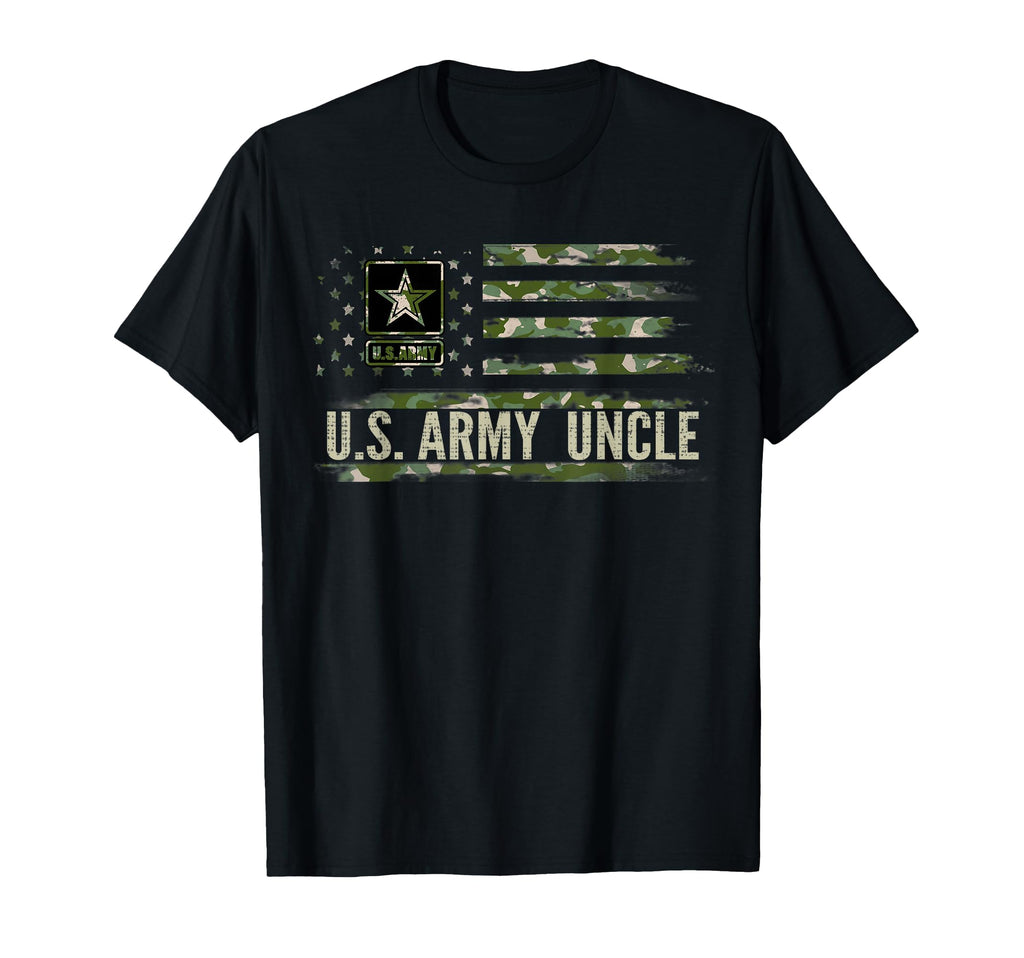 U S Army Uncle Camo American Flag T-Shirt - Casual Everyday Wear Unisex - T-Shirt, Sweatshirt, Hoodie