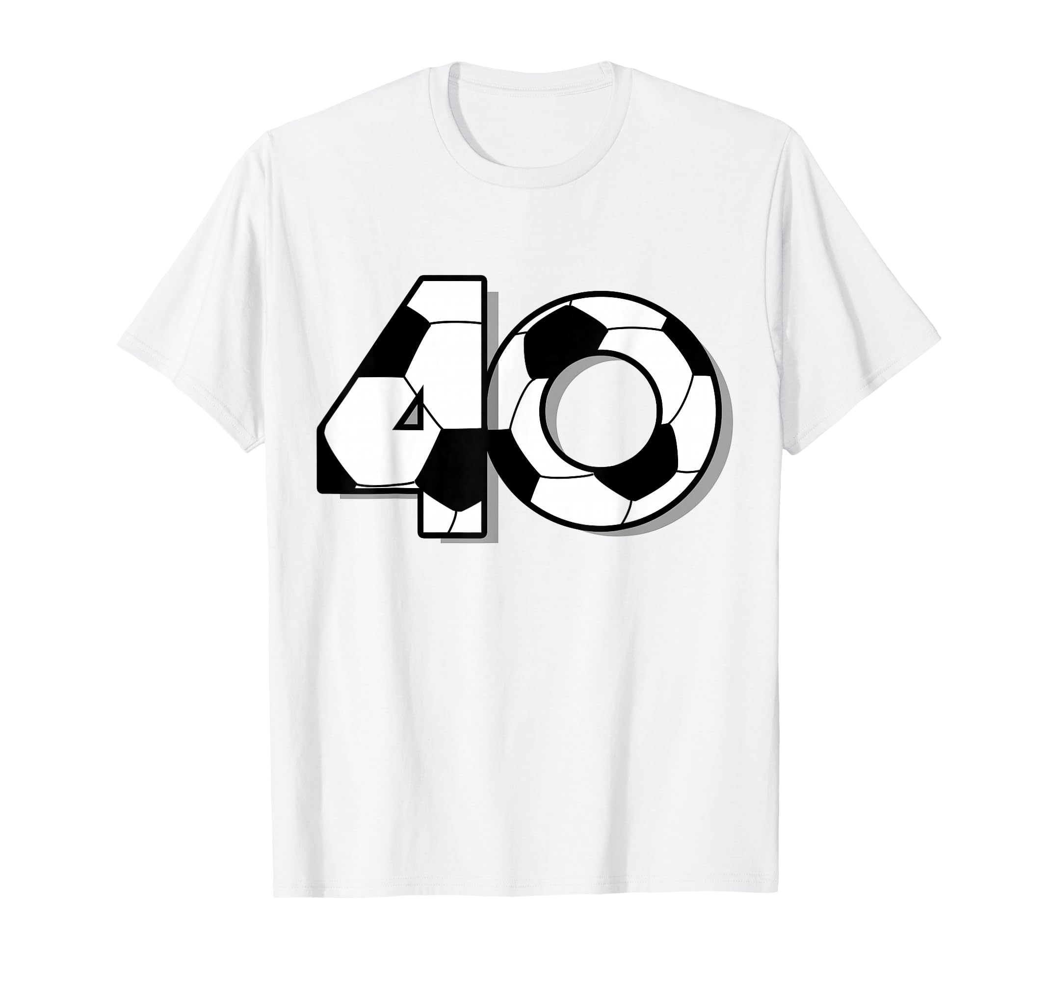 Fortieth Birthday Party 40Th Soccer T-Shirt - Custom Art Print for Adults - T-Shirt, Sweatshirt, Hoodie