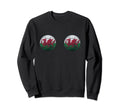 Wales Soccer Welsh Flag Boobs Soccer Sweatshirt - Minimalist Print Unisex - T-Shirt, Sweatshirt, Hoodie