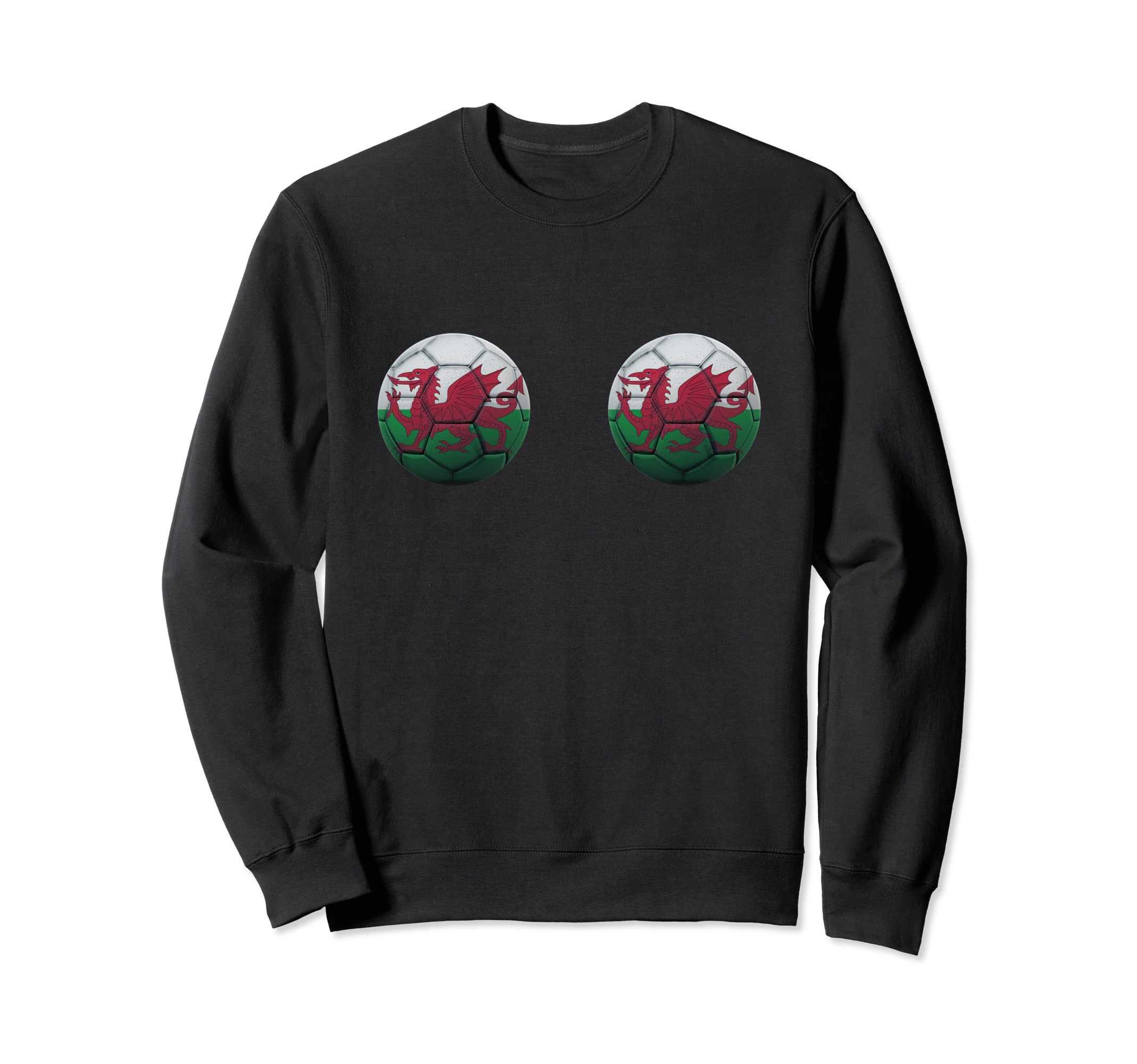 Wales Soccer Welsh Flag Boobs Soccer Sweatshirt - Minimalist Print Unisex - T-Shirt, Sweatshirt, Hoodie