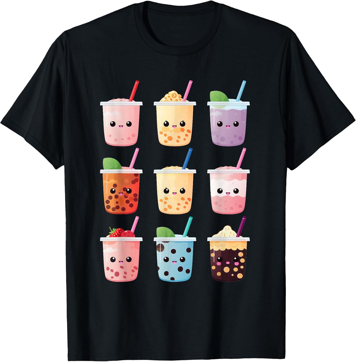 Kawaii Bubble Tea Boba Lover - Adult & Kids T-Shirts, Sweatshirts & Hoodies apparel design preview 1