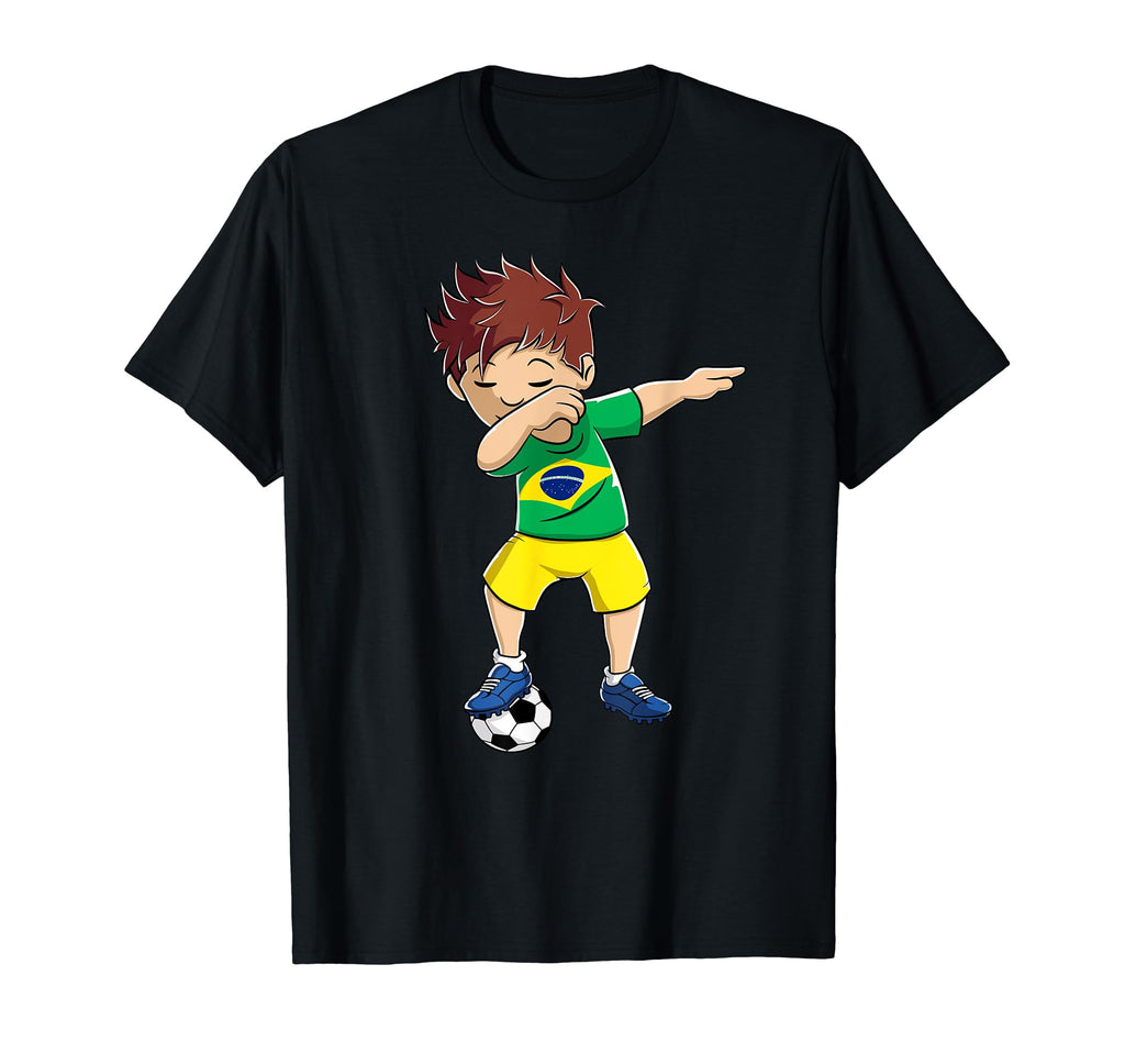 Dabbing Soccer Brazil Brazilian Soccer T-Shirt - Unique Graphic for Adults - T-Shirt, Sweatshirt, Hoodie
