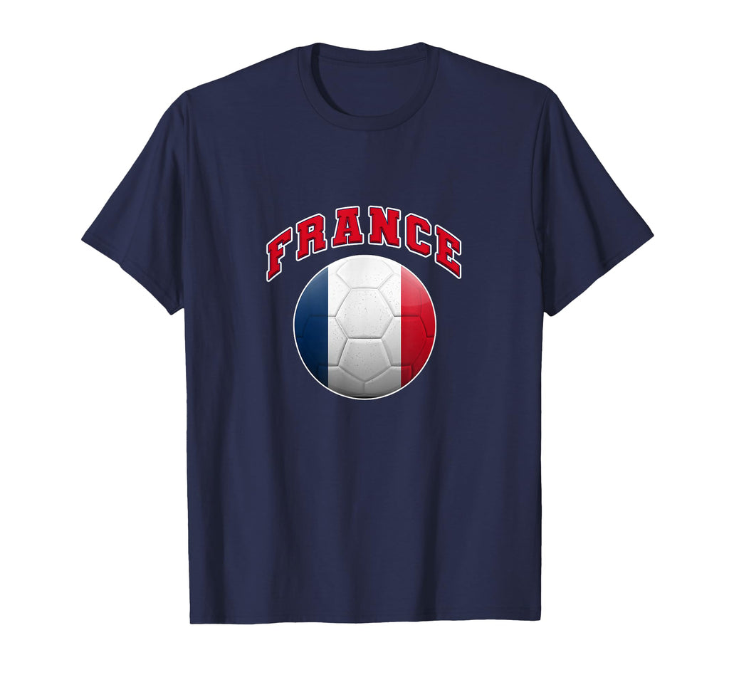 Flag And Colors France Football And T-Shirt - Minimalist Print Men Women - T-Shirt, Sweatshirt, Hoodie