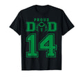 Custom Proud Football Dad Number 14 T-Shirt - Aesthetic Graphic Men Women - T-Shirt, Sweatshirt, Hoodie