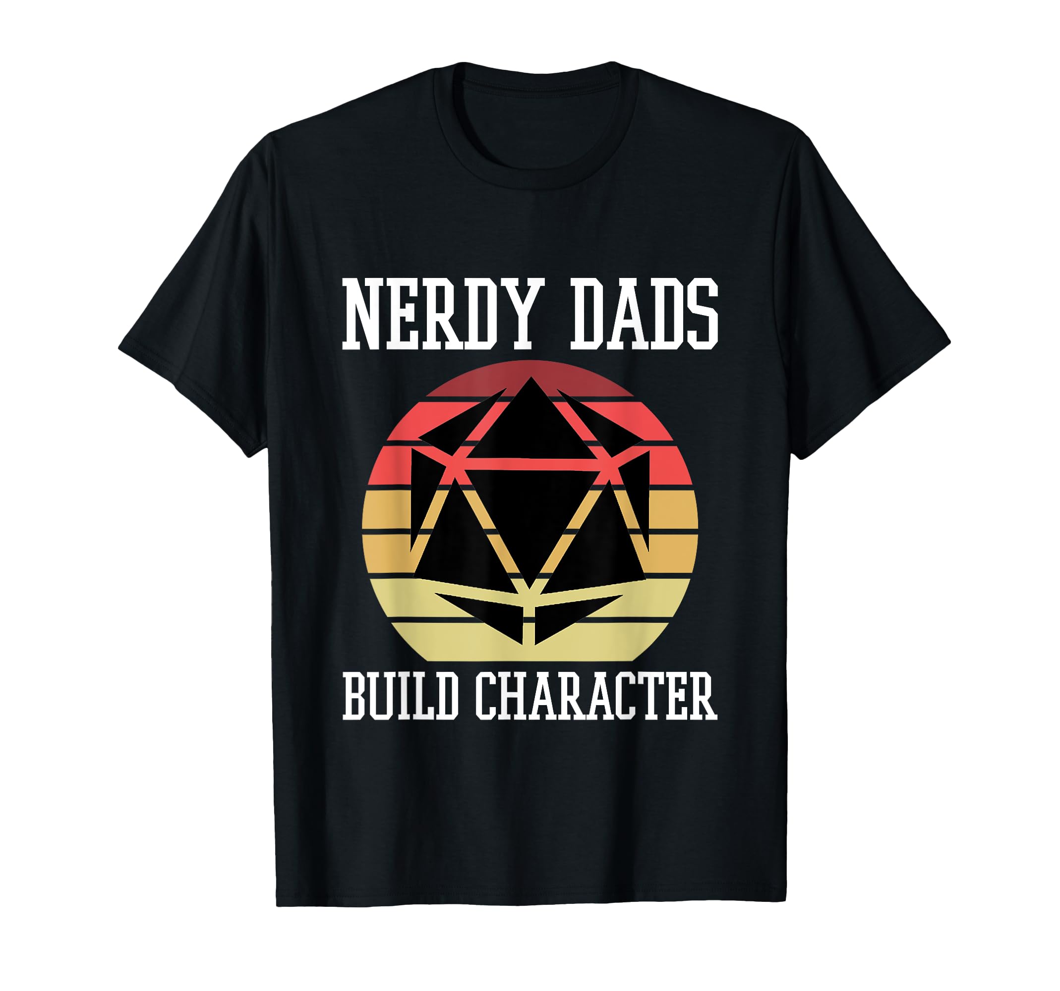 Nerdy Dads Build Character Gamer T-Shirt - Minimalist Print Unisex - T-Shirt, Sweatshirt, Hoodie