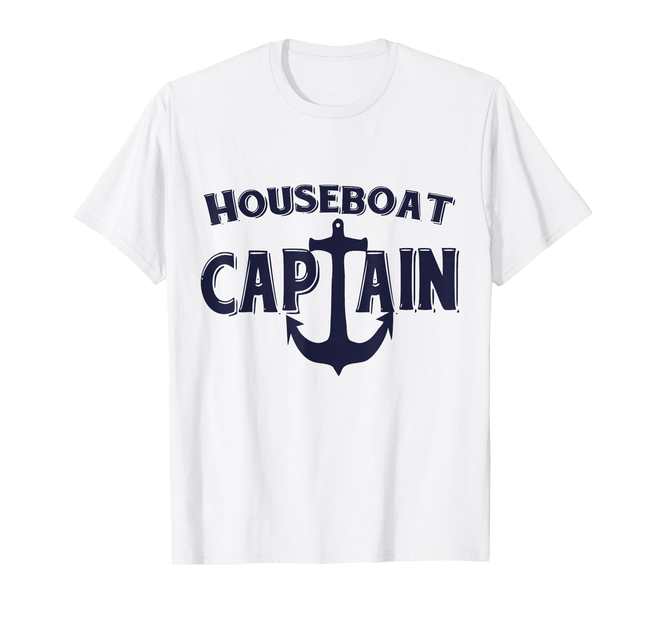 Houseboat Captain Anchor Grandpa Dad Sweatshirt - Trendy Graphic for Adults - T-Shirt, Sweatshirt, Hoodie