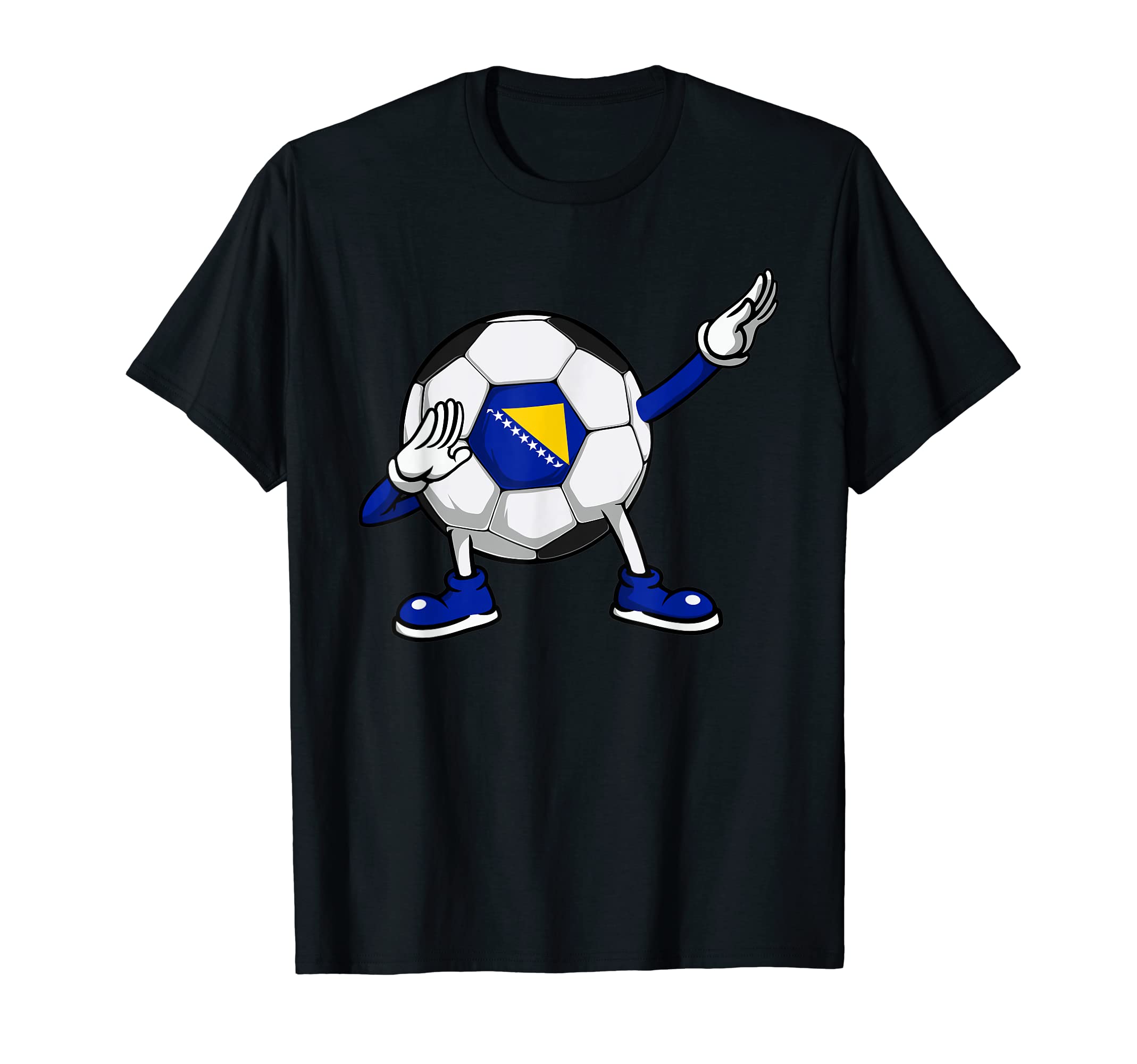 Dabbing Soccer Bosnia Herzegovina T-Shirt - Casual Everyday Wear Unisex - T-Shirt, Sweatshirt, Hoodie