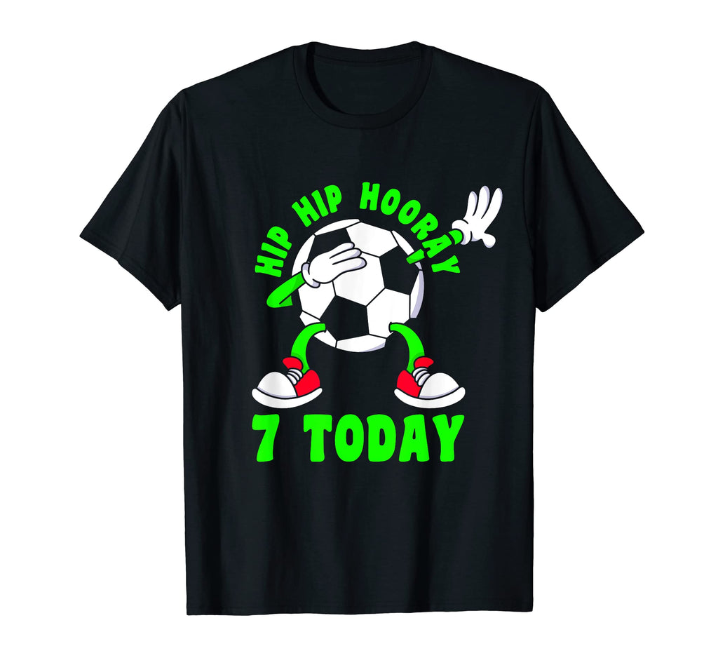 Happy 7 Birthday 7 Year Old Dabbing Soccer T-Shirt - Trendy Graphic Unisex - T-Shirt, Sweatshirt, Hoodie