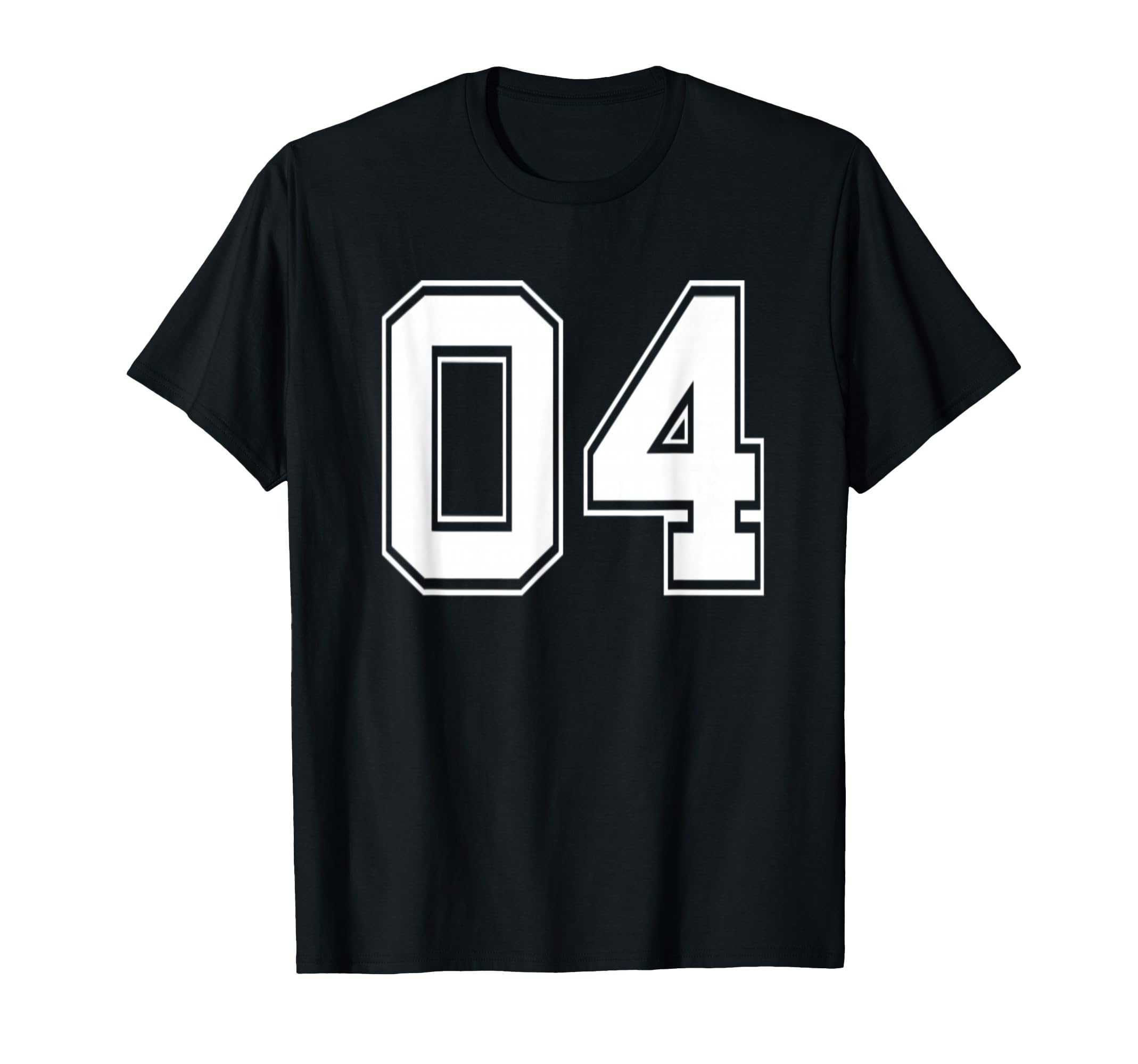 Number 04 Baseball Football Soccer T-Shirt - Fun Novelty Design Unisex - T-Shirt, Sweatshirt, Hoodie