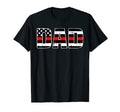 Firefighter Dad Thin Line Red Daddy Father T-Shirt - Graphic Print Unisex - T-Shirt, Sweatshirt, Hoodie