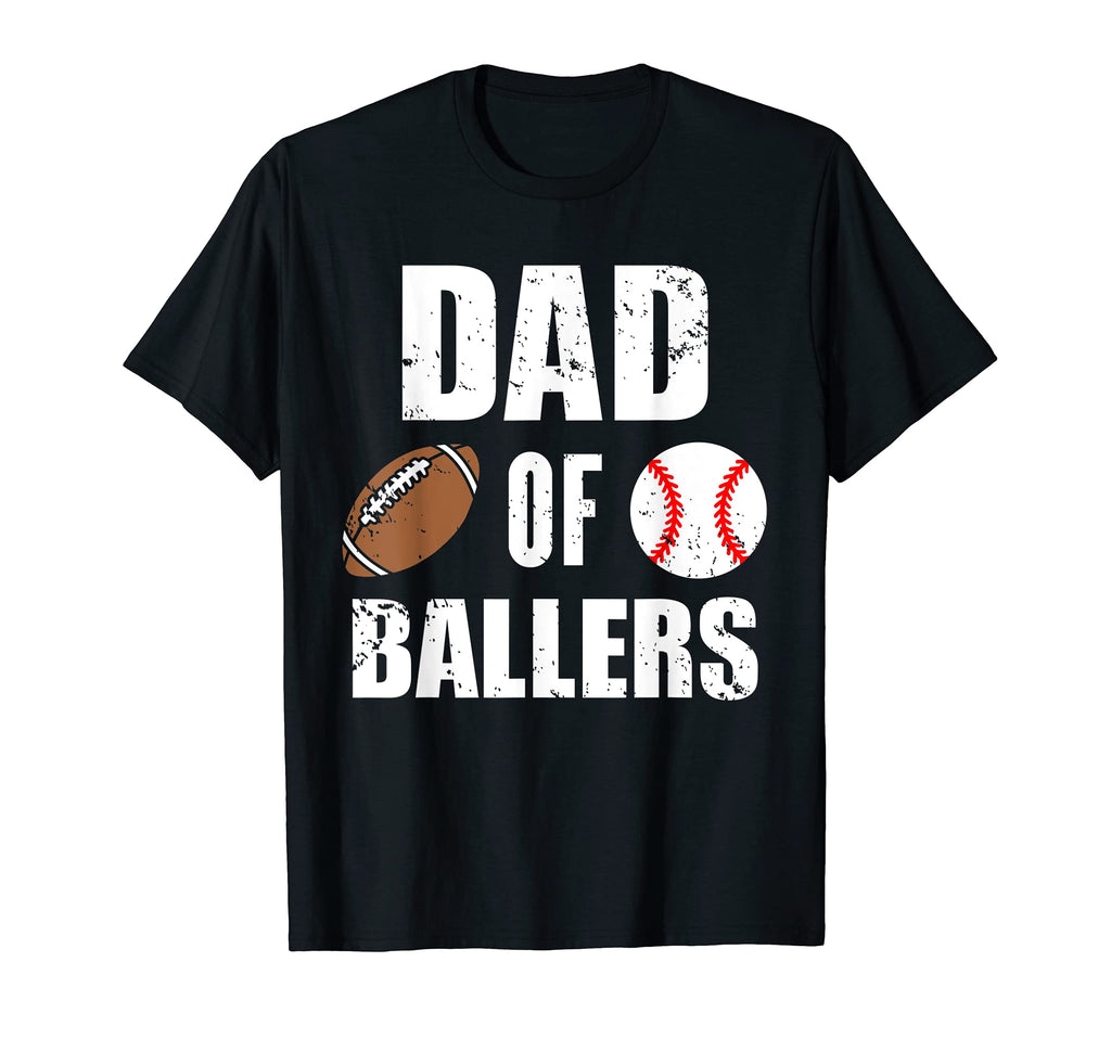 Mens Dad Ballers Funny Football Baseball T-Shirt - Minimalist Print Unisex - T-Shirt, Sweatshirt, Hoodie