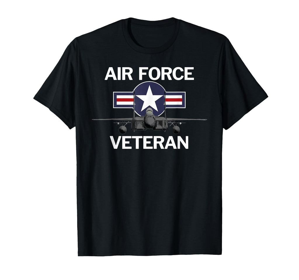 Air Force Veteran Roundel And F15 Jet T-Shirt - Novelty Apparel Unisex - T-Shirt, Sweatshirt, Hoodie