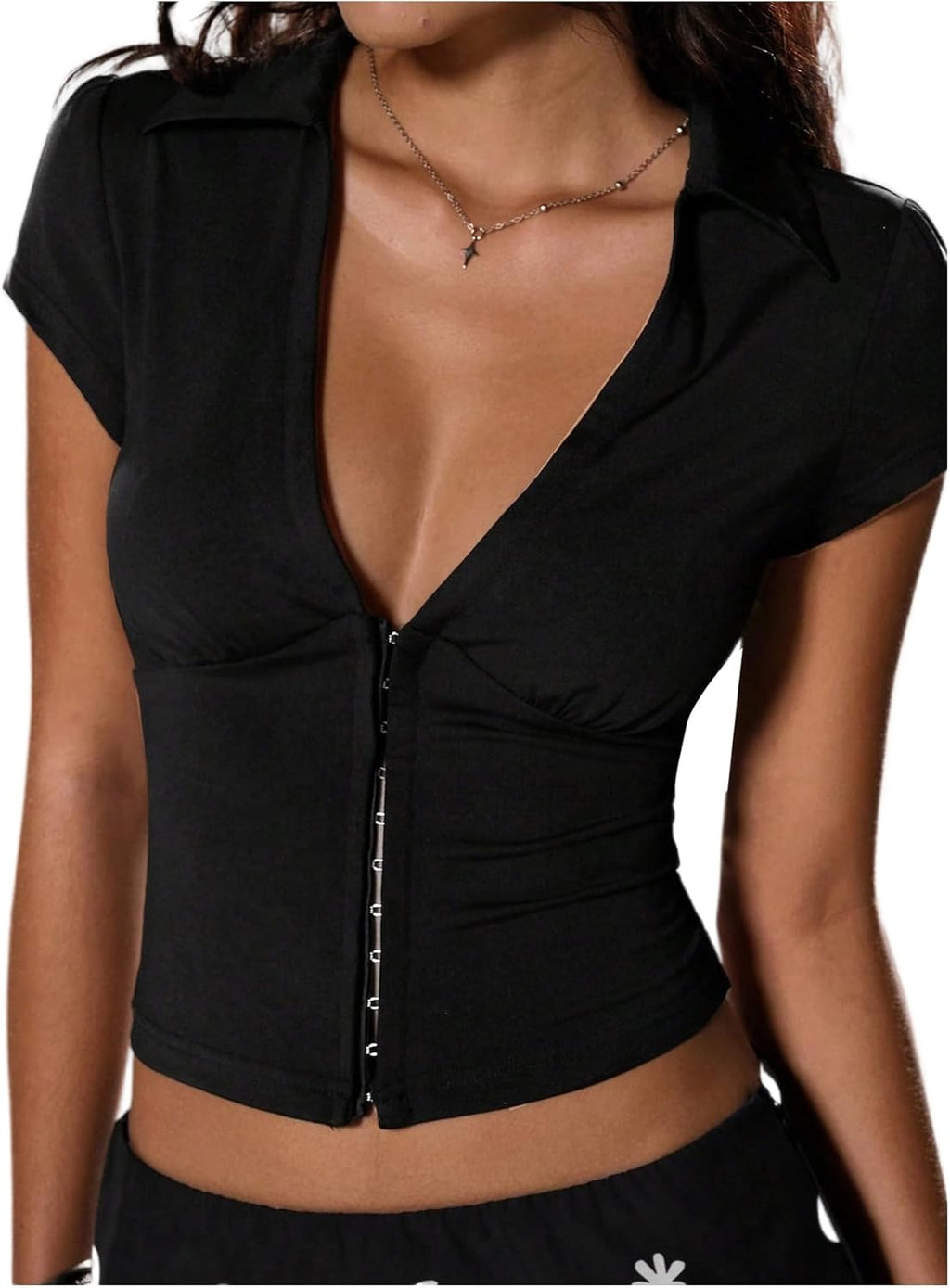 Women's Sexy Corset Low Cut Tops Y2k Short Sleeve - Adult & Kids T-Shirts, Sweatshirts & Hoodies apparel design preview 1