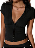 Women's Sexy Corset Low Cut Tops Y2k Short Sleeve - Adult & Kids T-Shirts, Sweatshirts & Hoodies apparel design preview 1