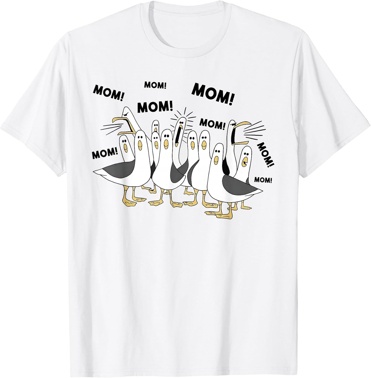 Funny Seagull Mom Ocean Life Mother's Day Bird Animal - Adult & Kids T-Shirts, Sweatshirts & Hoodies apparel design preview 1