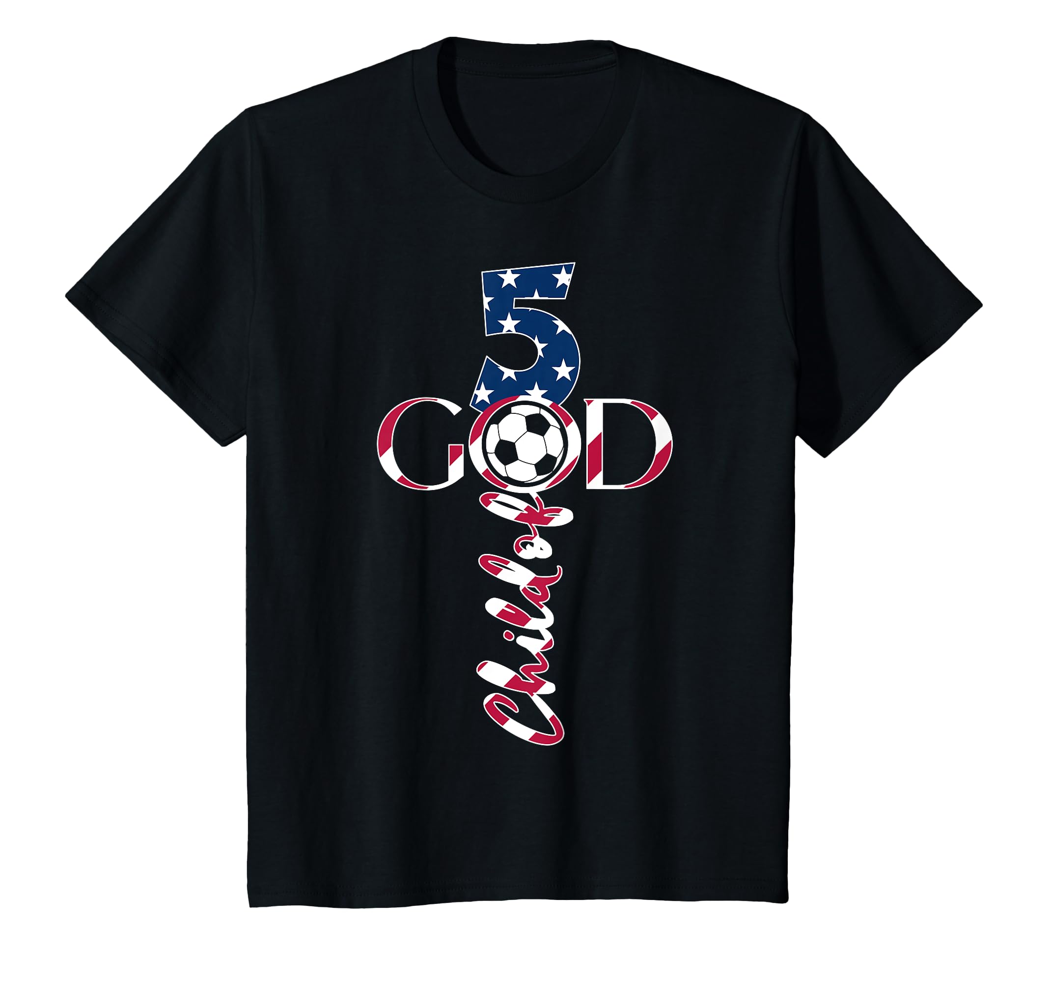 Jesus 5 Years Child God Soccer 5Th T-Shirt - Custom Art Print for Adults - T-Shirt, Sweatshirt, Hoodie