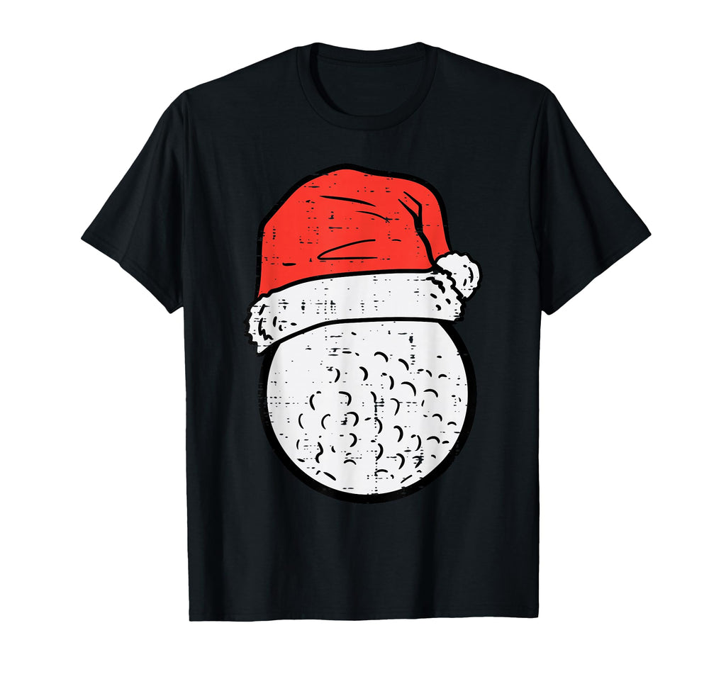 Golf Santa Hat Sports Dad T-Shirt - Minimalist Print for Adults - T-Shirt, Sweatshirt, Hoodie