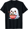 Cute Japanese Kawaii Chibi Seal Eating Ramen - Adult & Kids T-Shirts, Sweatshirts & Hoodies apparel design preview 1