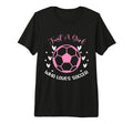 Just Who Loves Soccer Funny T-Shirt - Casual Everyday Wear for Adults - T-Shirt, Sweatshirt, Hoodie