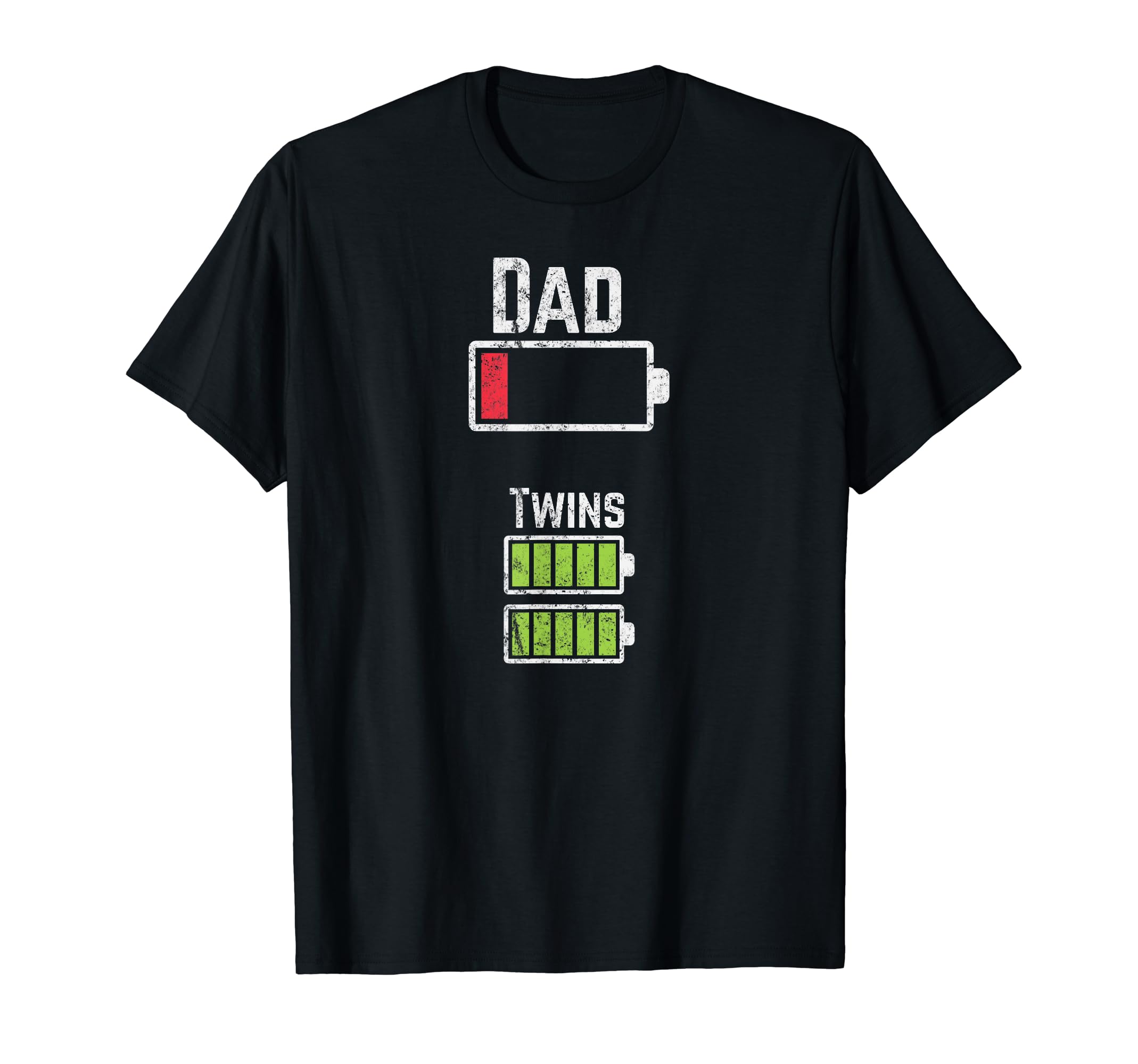 Tired Twin Dad Low Battery Charge T-Shirt - Aesthetic Graphic Unisex - T-Shirt, Sweatshirt, Hoodie