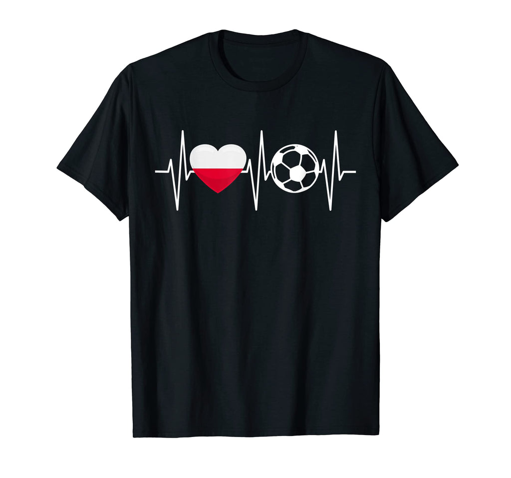 Poland Soccer Flag Heart Polish Soccer T-Shirt - Streetwear Style Men Women - T-Shirt, Sweatshirt, Hoodie