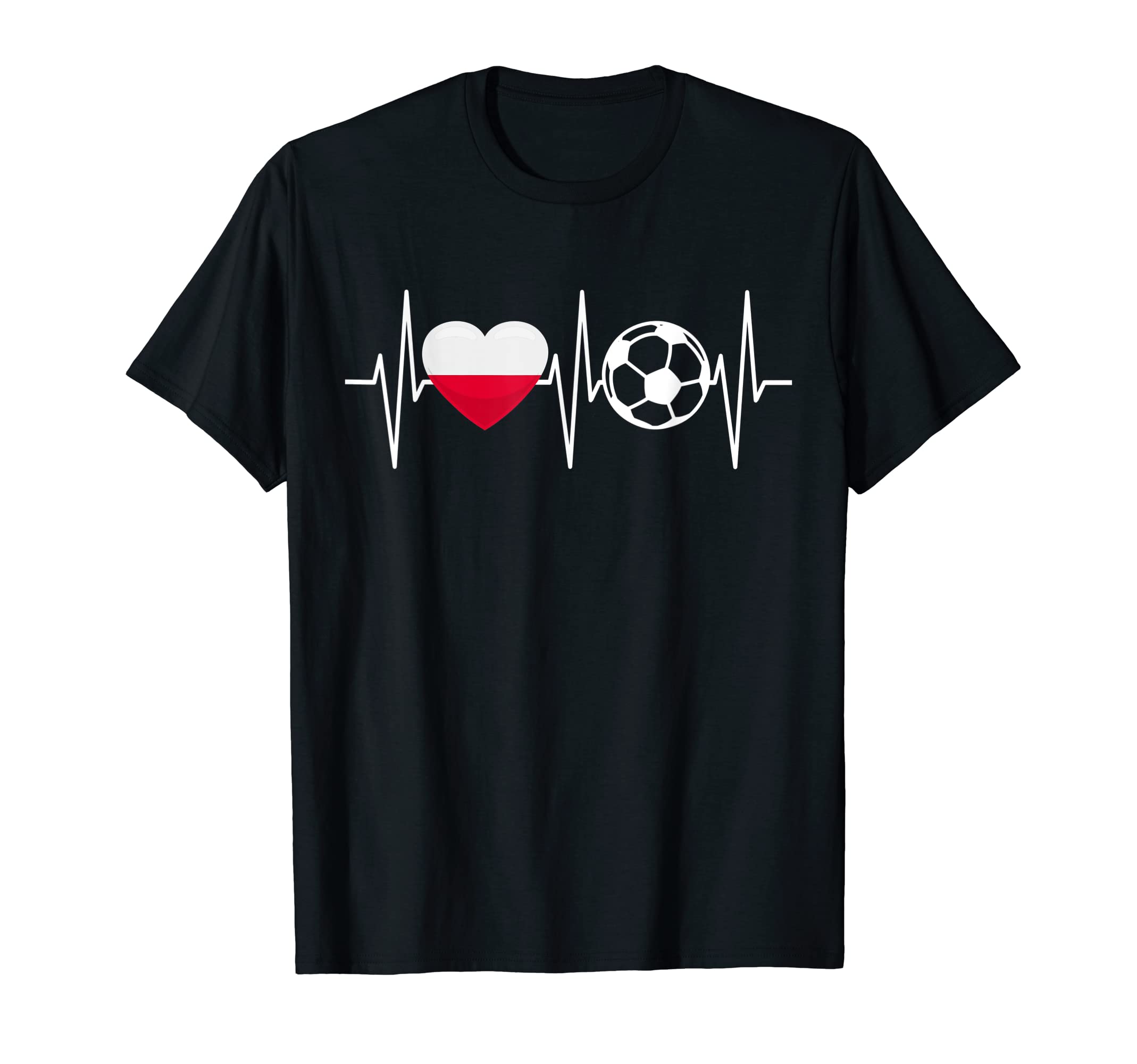 Poland Soccer Flag Heart Polish Soccer T-Shirt - Streetwear Style Men Women - T-Shirt, Sweatshirt, Hoodie