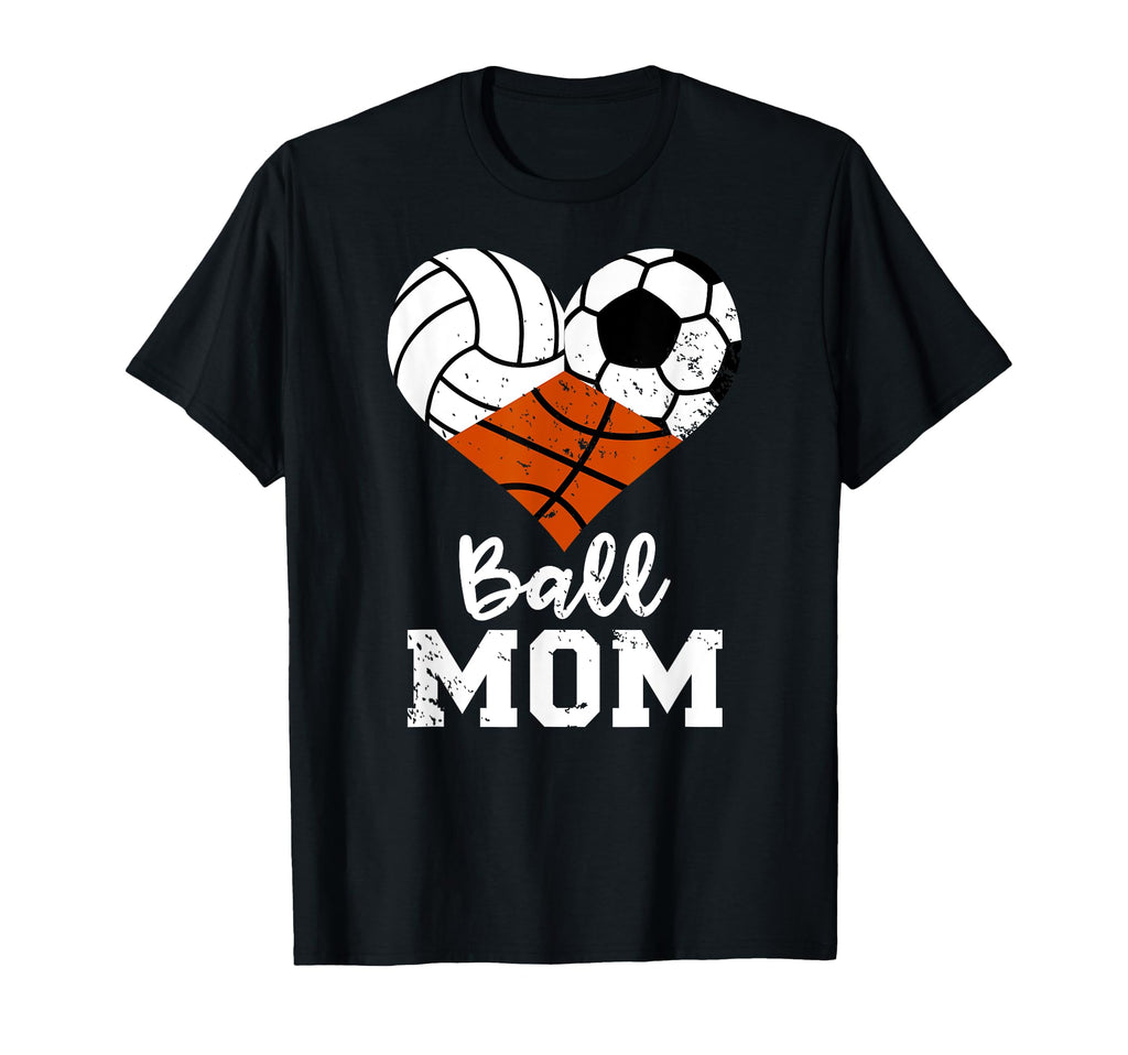 Ball Mom Funny Volleyball Soccer T-Shirt - Fun Novelty Design for Adults - T-Shirt, Sweatshirt, Hoodie