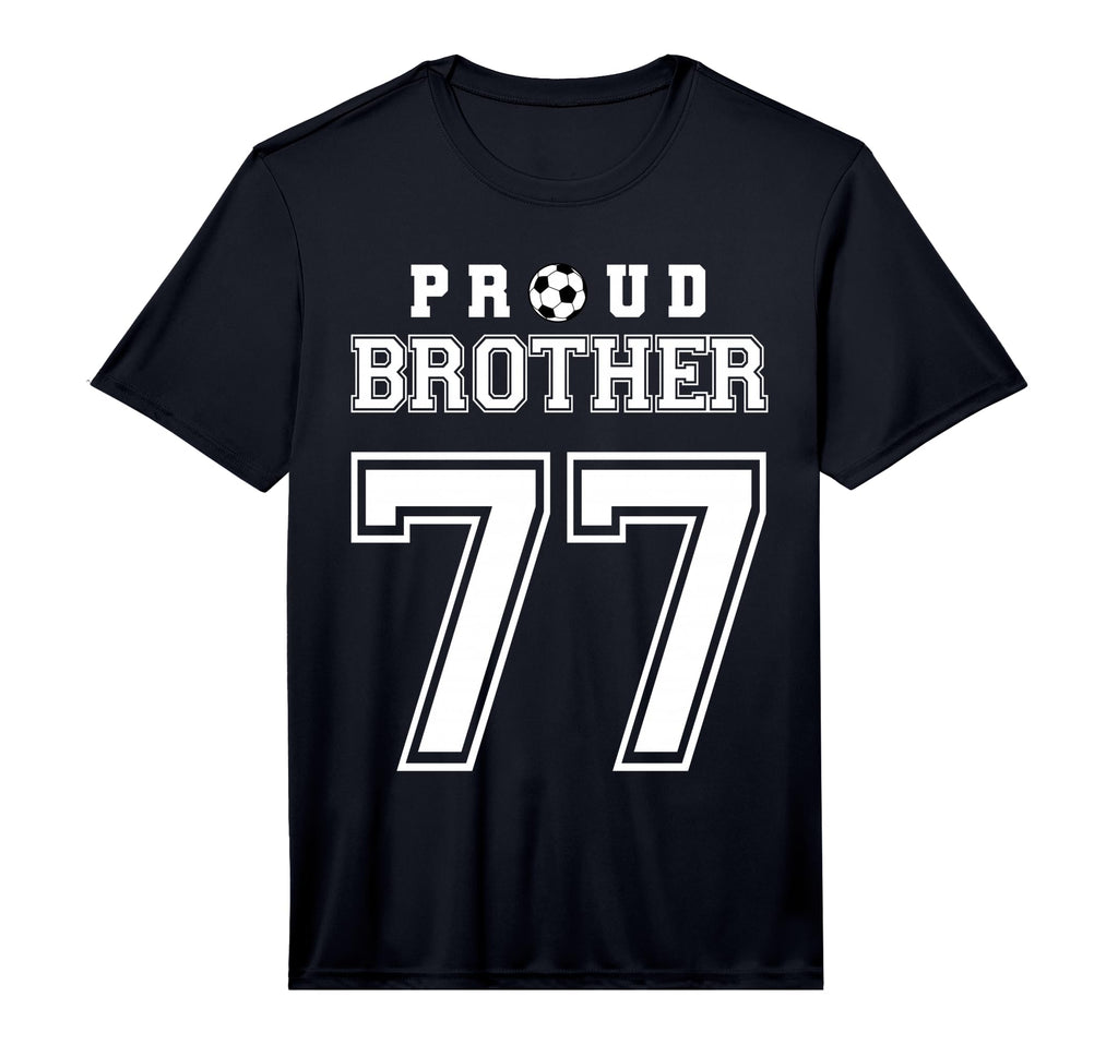 Number 77 Custom Proud Soccer T-Shirt - Fun Novelty Design for Adults - T-Shirt, Sweatshirt, Hoodie