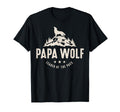 Papa Wolf Fathers Day Dad Daddy Animal T-Shirt - Unique Graphic for Adults - T-Shirt, Sweatshirt, Hoodie