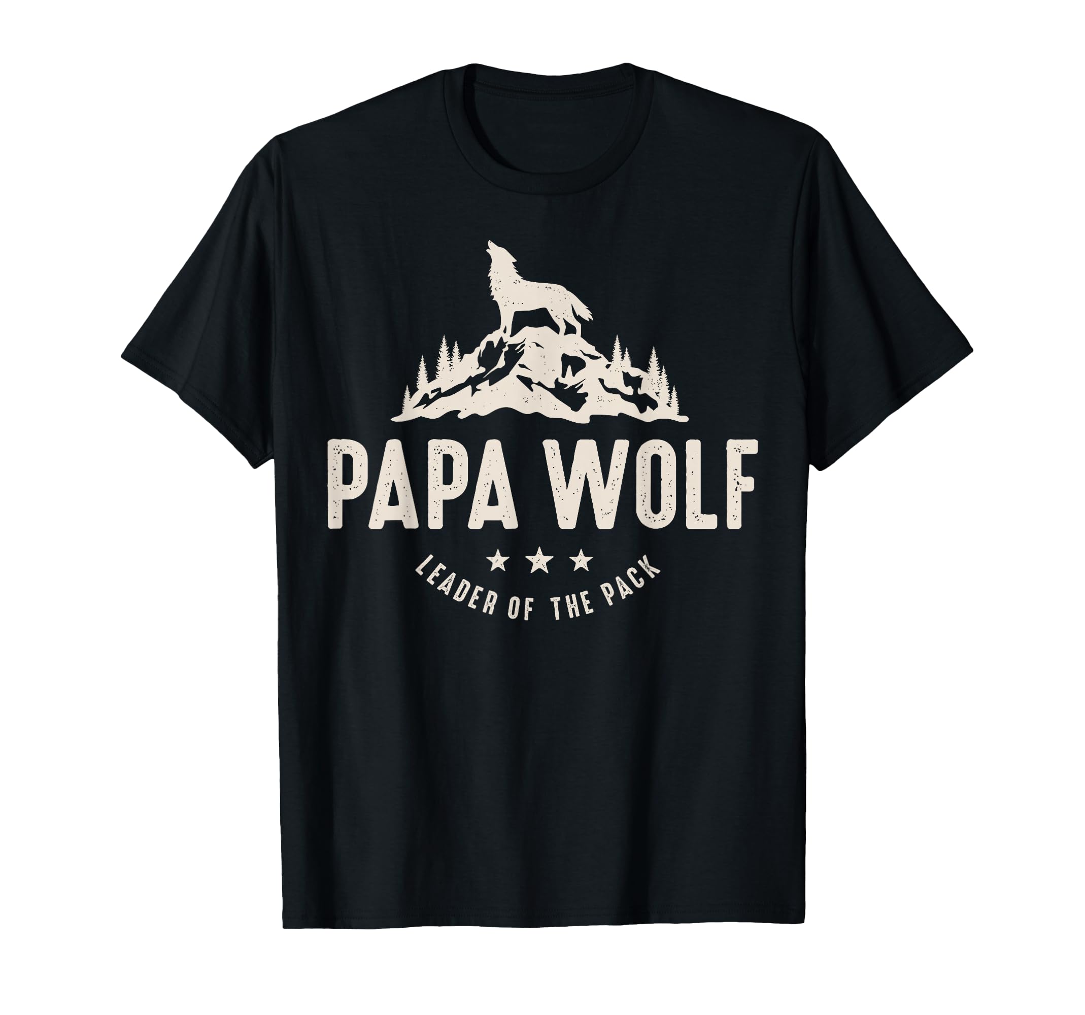 Papa Wolf Fathers Day Dad Daddy Animal T-Shirt - Unique Graphic for Adults - T-Shirt, Sweatshirt, Hoodie