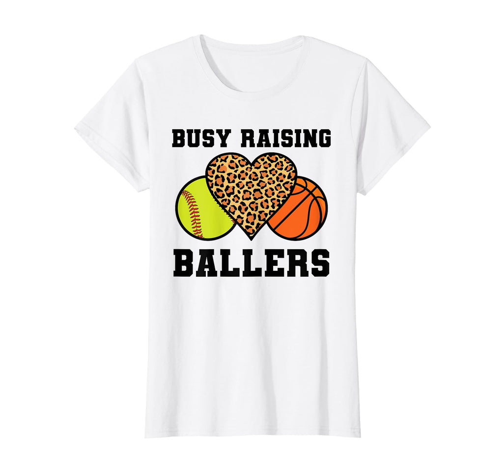 Busy Raising Ballers Softball T-Shirt - Unique Graphic Unisex - T-Shirt, Sweatshirt, Hoodie