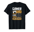 Gamer Dad Level 50 Unlocked 50Th Birthday T-Shirt - Novelty Apparel Unisex - T-Shirt, Sweatshirt, Hoodie