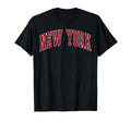 New York Preppy Varsity Sports Red Text T-Shirt - Novelty Apparel Men Women - T-Shirt, Sweatshirt, Hoodie