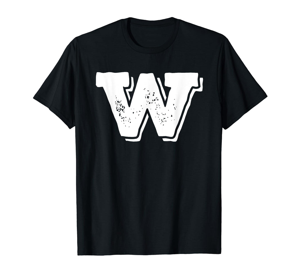 Letter W Capital Alphabet College T-Shirt - Graphic Print Men Women - T-Shirt, Sweatshirt, Hoodie