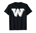 Letter W Capital Alphabet College T-Shirt - Graphic Print Men Women - T-Shirt, Sweatshirt, Hoodie