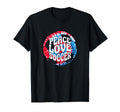 Peace Love Soccer Tie Dye Hippie T-Shirt - Aesthetic Graphic Unisex - T-Shirt, Sweatshirt, Hoodie