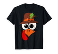 Turkey Face Glasses Pilgrim Hat T-Shirt - Graphic Print for Adults - T-Shirt, Sweatshirt, Hoodie