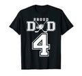 Number 4 Custom Proud Hockey Dad T-Shirt - Minimalist Print for Adults - T-Shirt, Sweatshirt, Hoodie