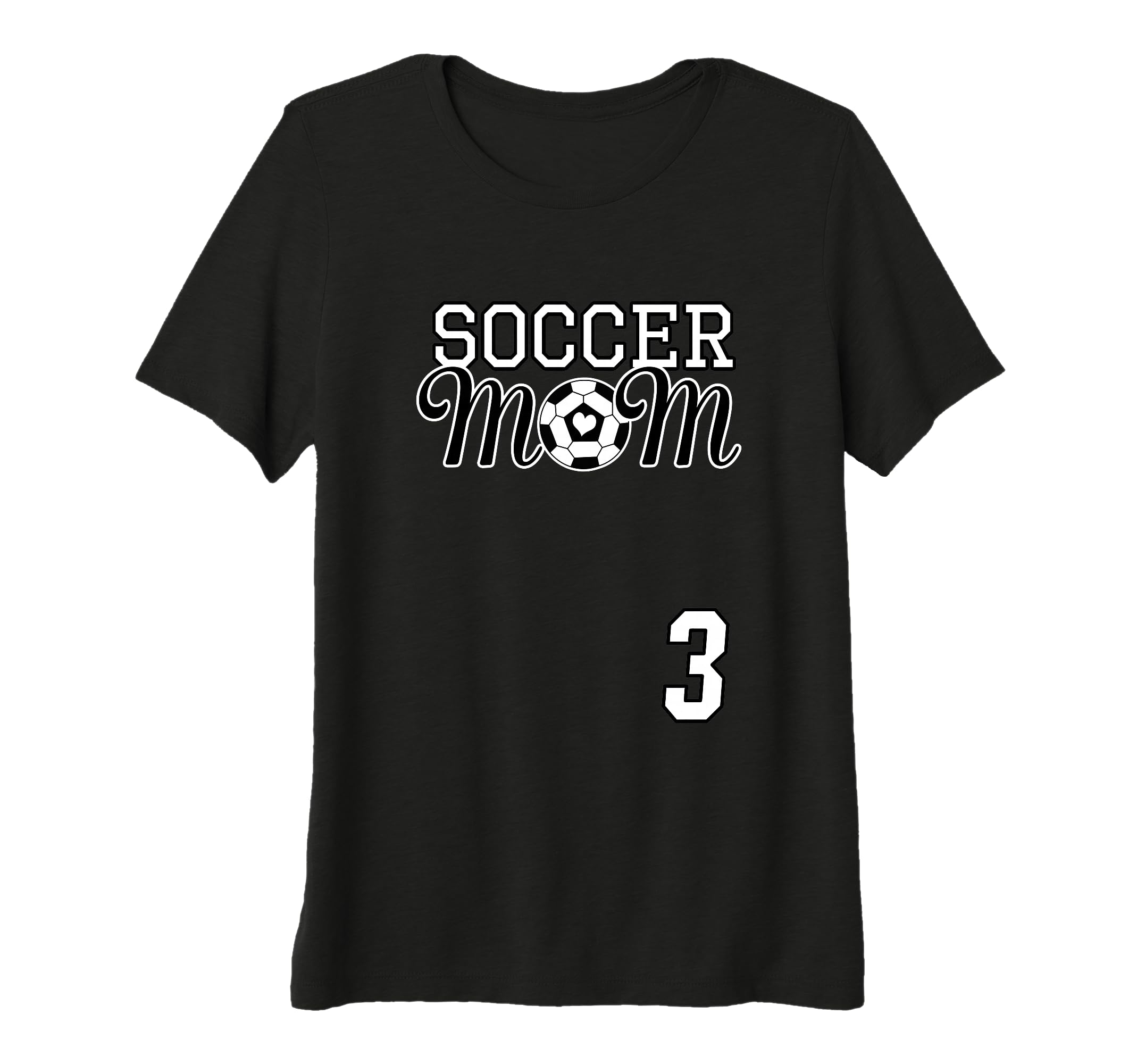 Womens Number 3 Soccer Mom T-Shirt - Casual Everyday Wear Men Women - T-Shirt, Sweatshirt, Hoodie