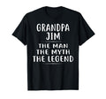 Grandpa Jim Myth Legend Jim Jimmy T-Shirt - Minimalist Print Men Women - T-Shirt, Sweatshirt, Hoodie